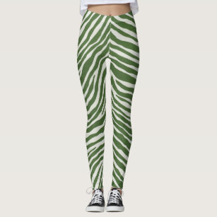 Green Alligator Skin Print Leggings & Yoga Pants