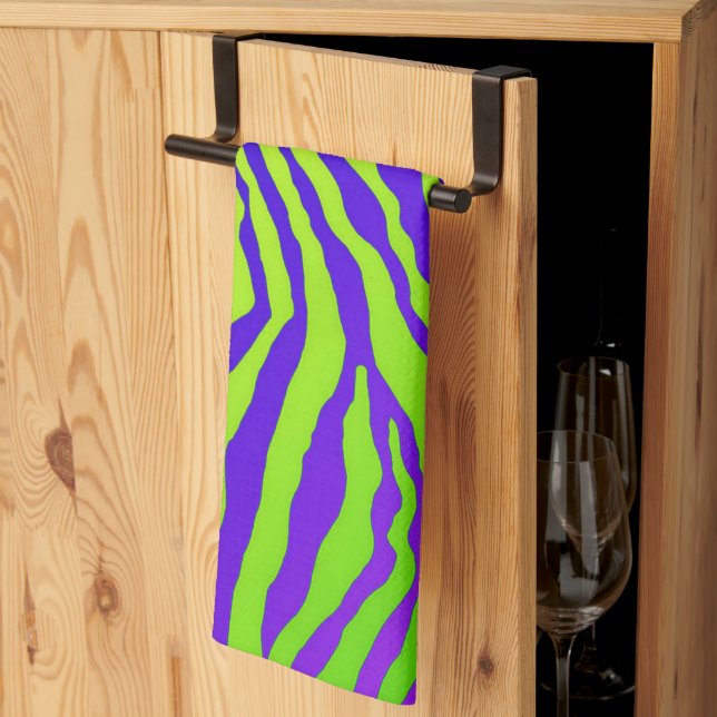 Green Zebra Tea Towel (Thirds Fold)
