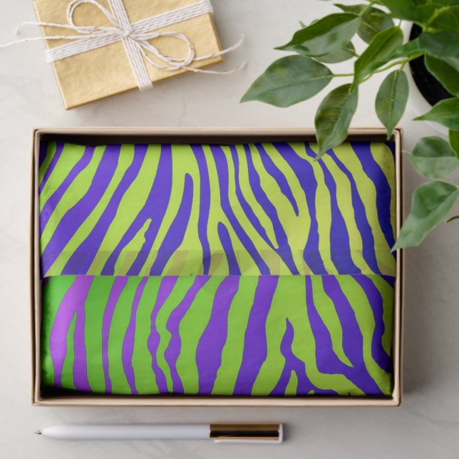 Green Zebra Tissue Paper (Gift)