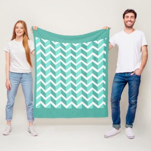Green ZigZag Fleece Blanket