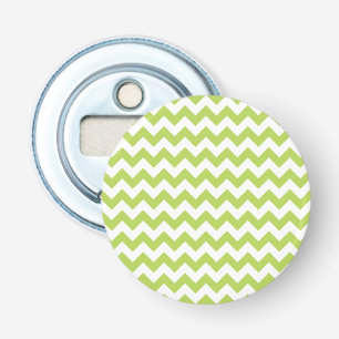 Green Zigzag, Green Chevron, Geometric Pattern Bottle Opener