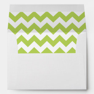 Green Zigzag, Green Chevron, Geometric Pattern Envelope