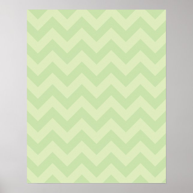 Green ZigZag pattern Poster (Front)