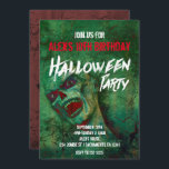 Green Zombie Halloween Party Invitations<br><div class="desc">Green Zombie Halloween Party Invitations.</div>