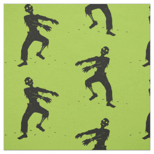 Green Zombie Pattern Fabric