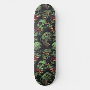 Green Zombie Spooky Halloween Skateboard