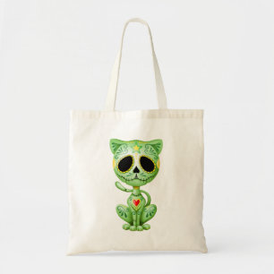 Green Zombie Sugar Kitten Tote Bag