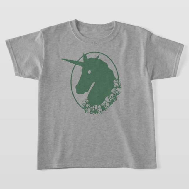 Green Zombie Unicorn T-Shirt (Laydown)