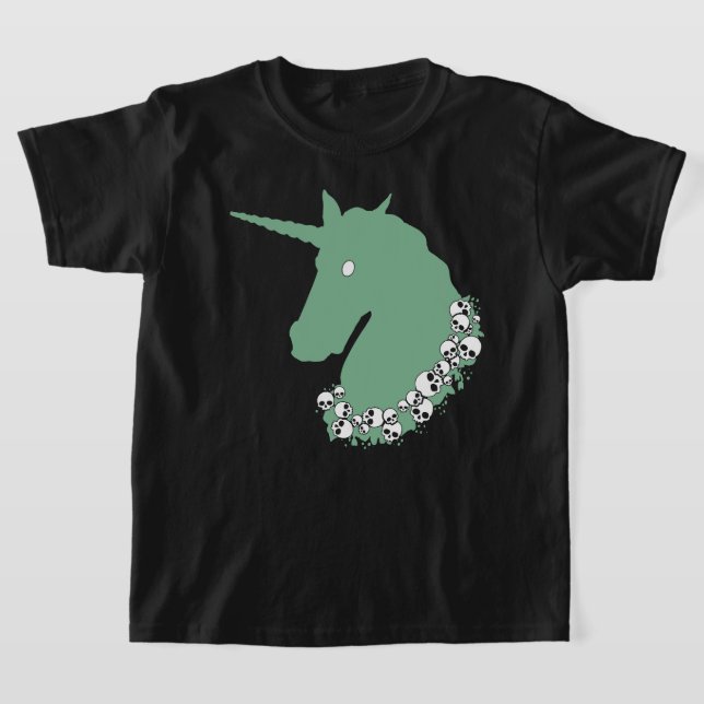 Green Zombie Unicorn T-Shirt (Laydown)