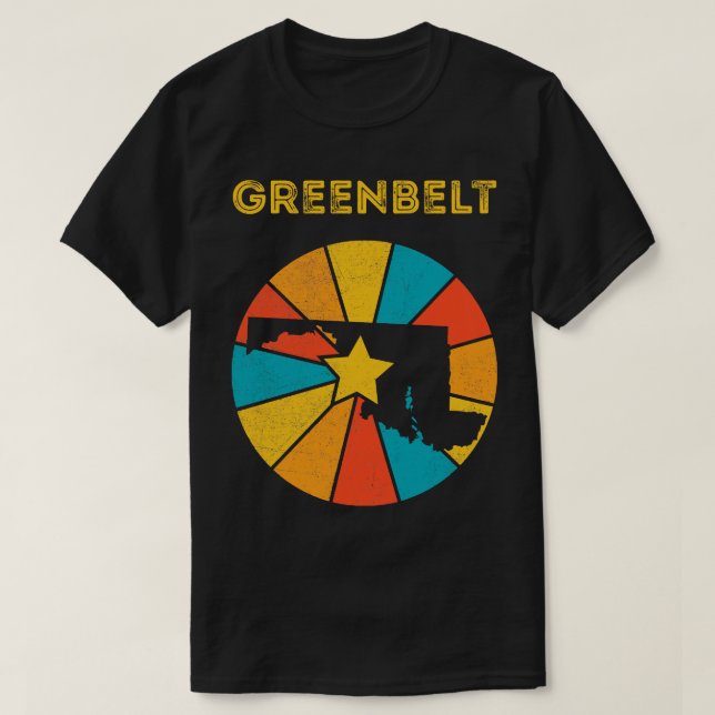 Greenbelt Maryland Vintage Distressed Souvenir 1 T-Shirt (Design Front)