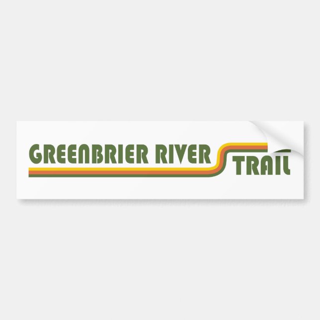 Greenbrier River Trail Bumper Sticker (Front)
