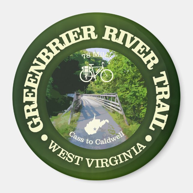 Greenbrier River Trail (cycling c) Magnet (Front)