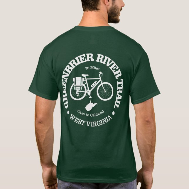 Greenbrier River Trail (cycling) T-Shirt (Back)