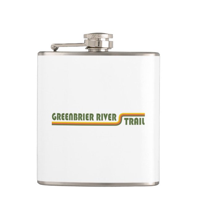 Greenbrier River Trail Hip Flask (Front)