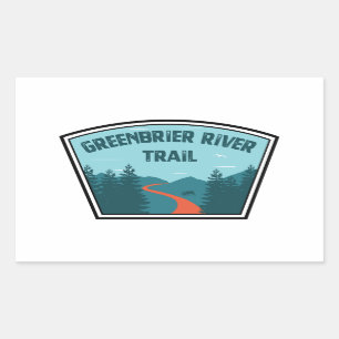Greenbrier River Trail Rectangular Sticker