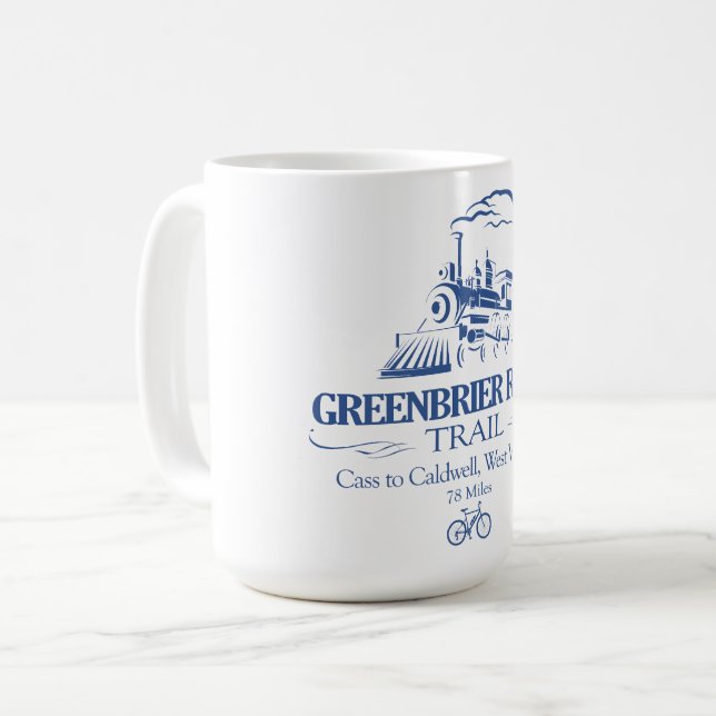 Greenbrier River Trail (RT) Coffee Mug (Front Left)