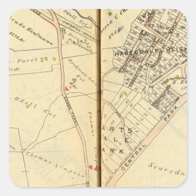 Greenburg, New York 3 Square Sticker (Front)