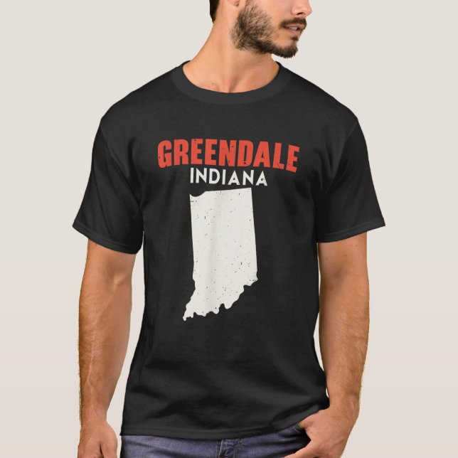 Greendale Indiana USA State America Travel Indiana T-Shirt (Front)