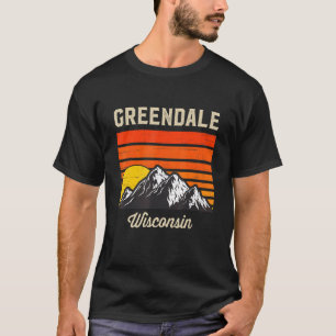 Greendale Wisconsin Retro City State Usa T-Shirt