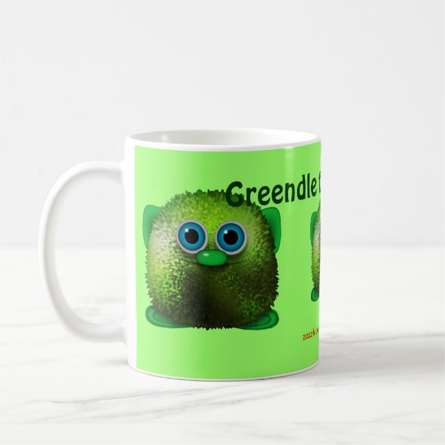 Greendle the Cuddly Wuzzy-Butt Drinking Mug (Left)