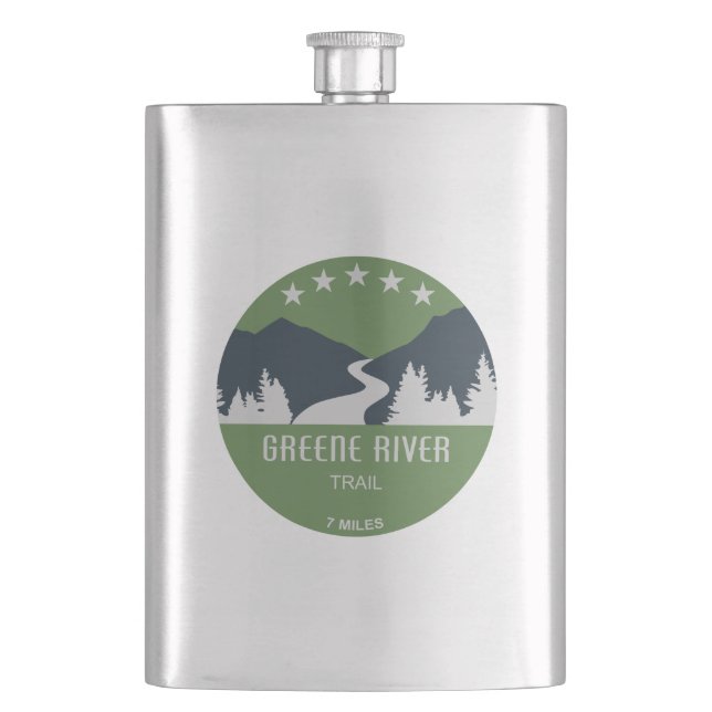 Greene River Trail Pennsylvania Hip Flask (Front)