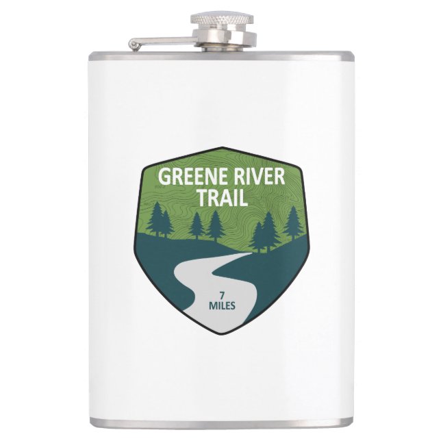 Greene River Trail Pennsylvania Hip Flask (Front)