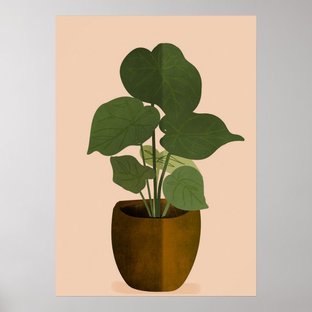 Greenery 2 Simple Boho Drawings Boho Chic Aestheti Poster (Front)