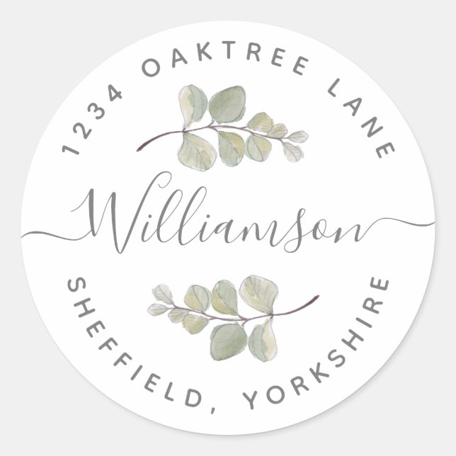 Greenery address label (Front)