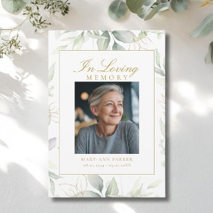 Greenery After Funeral Memorial Sympathy  Thank You Card