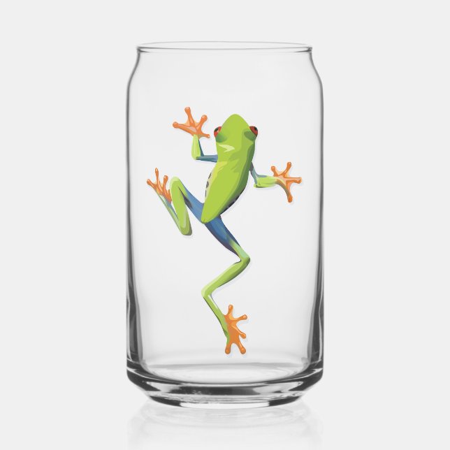Greenery Amphibian Tree-Frog Can Glass (Front)