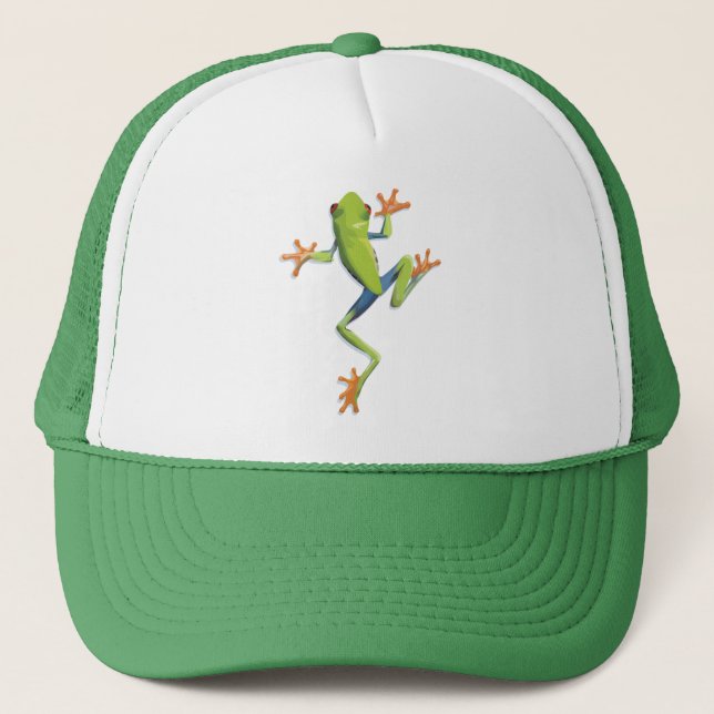 Greenery Amphibian Tree-Frog Trucker Hat (Front)
