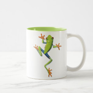 Greenery Amphibian Tree-Frog Two-Tone Coffee Mug