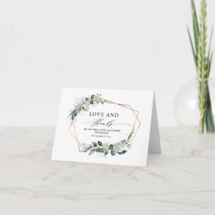 Greenery and Eucalyptus Foliage Thank You Card