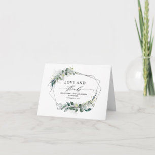 Greenery and Eucalyptus Foliage Thank You Card