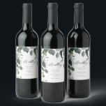 Greenery and Eucalyptus Wedding Wine Label<br><div class="desc">Greenery and Eucalyptus Wedding collection. Full suite available https://www.zazzle.com/collections/greenery-119810626079950849</div>