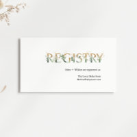 Greenery and Gold Baby Shower Registry