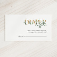 Greenery and Gold Diaper Raffle Baby Shower