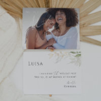 Greenery and Gold Faded Photo Matron of Honour Car