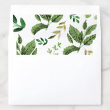 Greenery and Leaves Envelope Liner