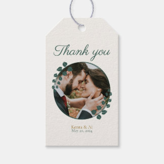 Greenery and Monogram Wedding Gift Tags