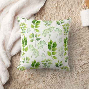 Greenery and Organic Pattern Cushion