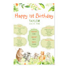 Greenery Animals Friends Party Happy Birthday