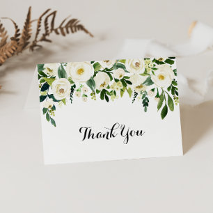 Greenery Autumn Folded Wedding Thank You Card