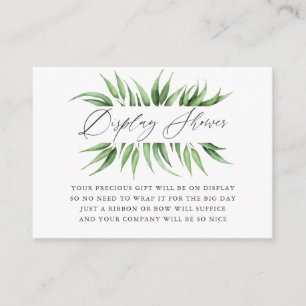 Greenery Baby Shower Display Shower Enclosure Card