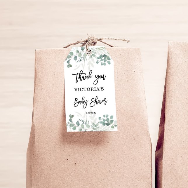 Greenery  Baby Shower  Gift Tags (Creator Uploaded)