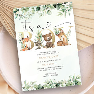 Greenery Baby Shower Invitation