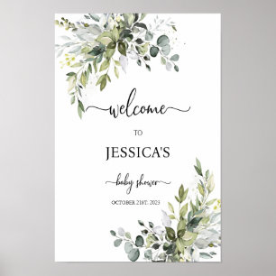 Greenery Baby Shower Signs For Yard, Botanical