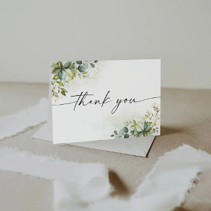 Greenery Baby Shower Thank You Card