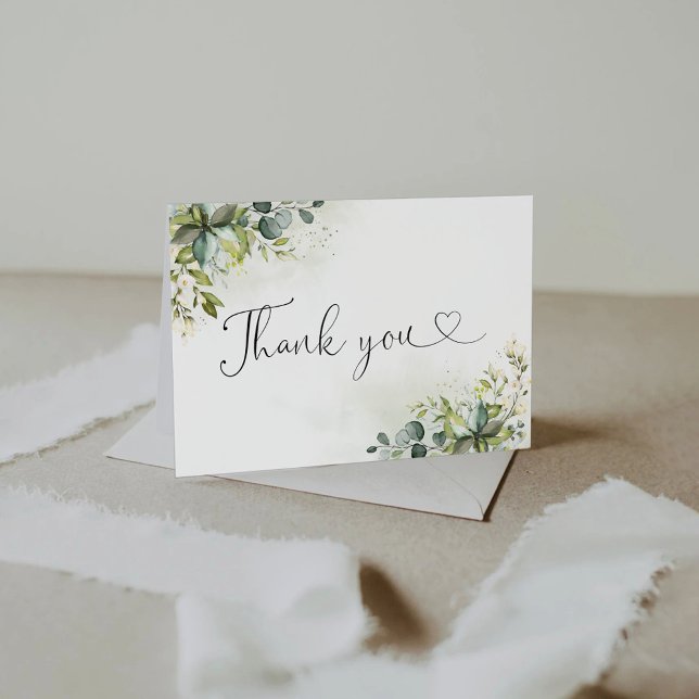 Greenery Baby Shower Thank You Card (Creator Uploaded)