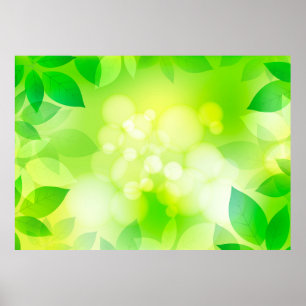 Greenery background scrapbooking poster